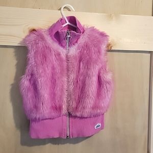 Fluffy Pink Vest- 4T - Lego Brand
